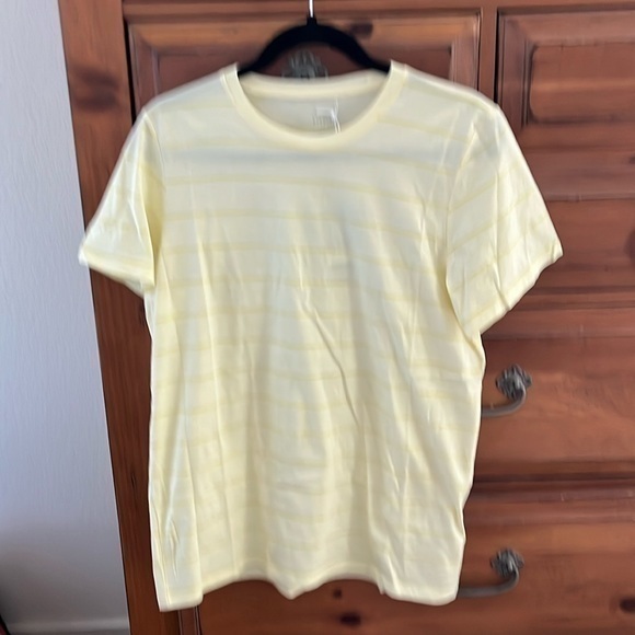 NWT Everlane Women’s Yellow Striped Tee Size XL - Picture 1 of 8